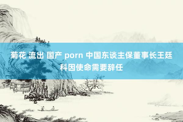 菊花 流出 国产 porn 中国东谈主保董事长王廷科因使命需要辞任