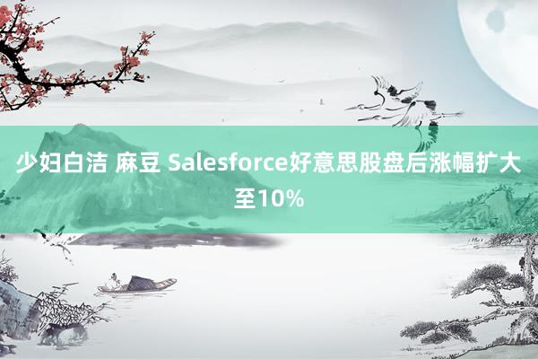 少妇白洁 麻豆 Salesforce好意思股盘后涨幅扩大至10%